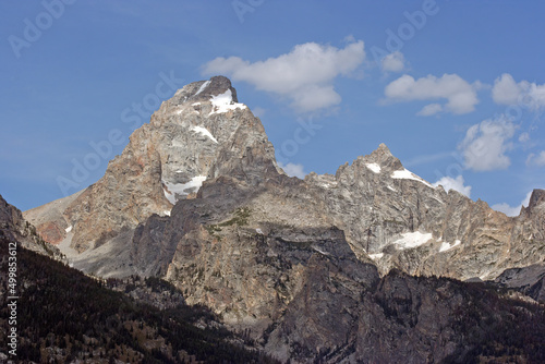 Close up of some of the peaks in the Cathedral Group, Grand Teton National Park Wyoming USA 