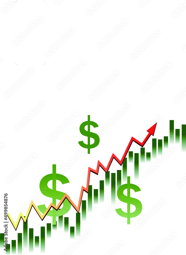 Vector diagram of the concept of economic confrontation trend Vector diagram of the concept of economic confrontation trend