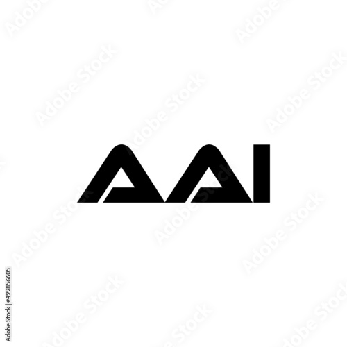 AAI letter logo design with white background in illustrator, vector logo modern alphabet font overlap style. calligraphy designs for logo, Poster, Invitation, etc. photo