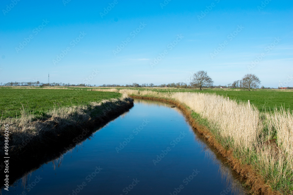 dutch landscape with a river