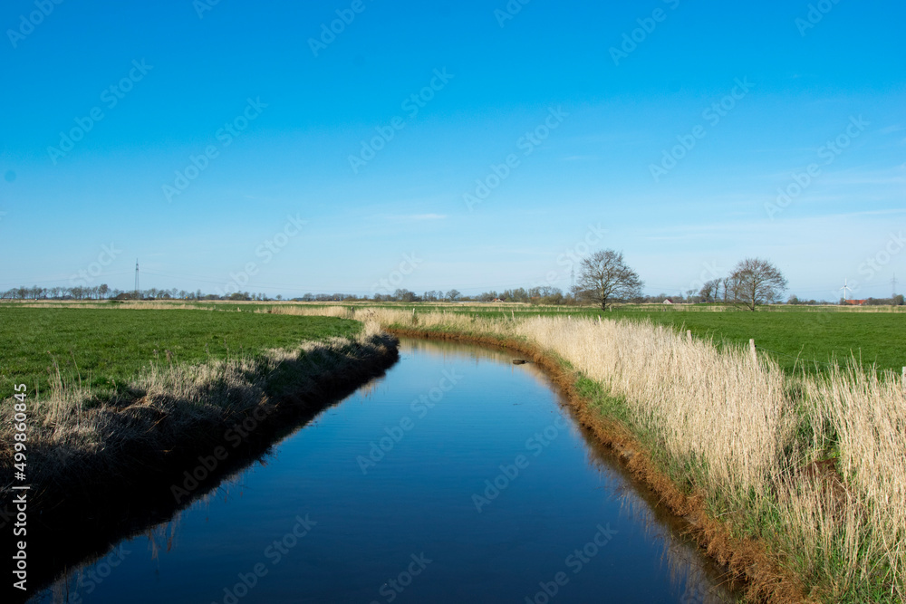 dutch landscape with a river