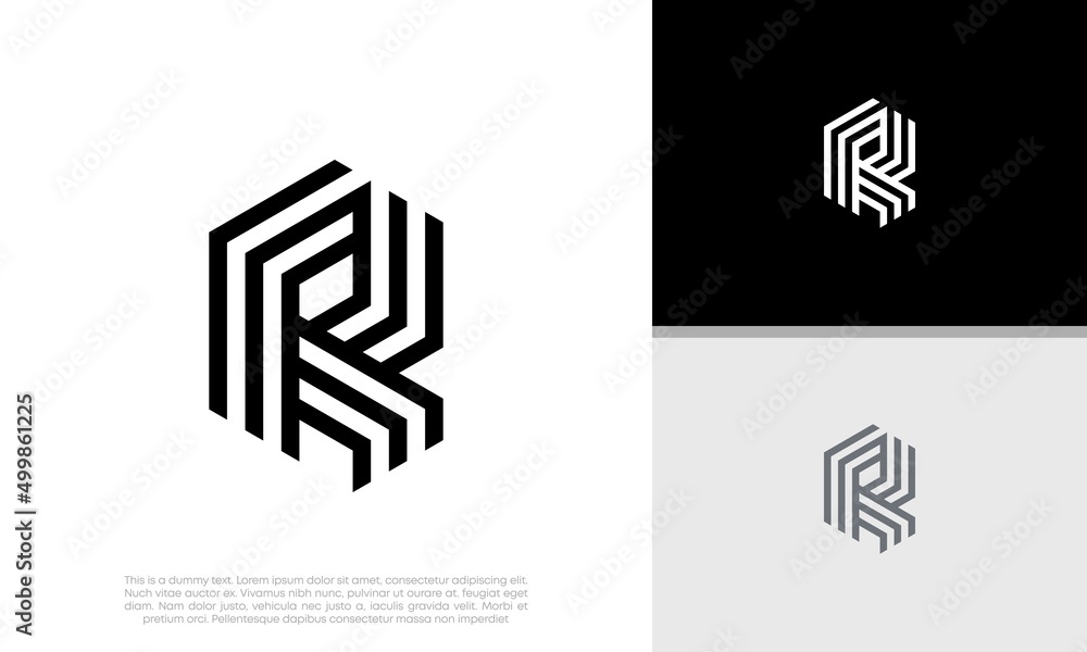 Fototapeta premium Initials R logo design. Initial Letter Logo. 