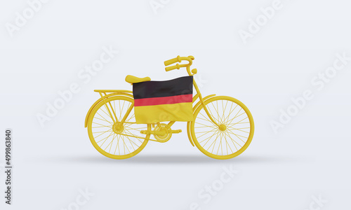 3d bycycle day Germany flag rendering front view
