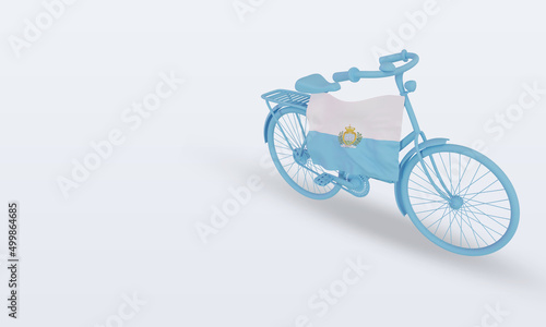 3d bycycle day San Marino flag rendering right view