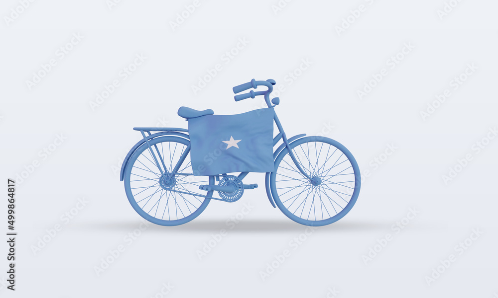 3d bycycle day Somalia flag rendering front view 3d bycycle day Somalia flag rendering front view