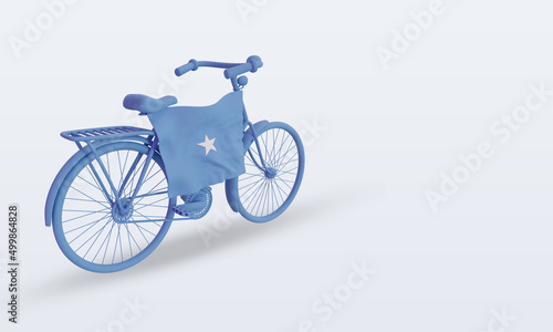 3d bycycle day Somalia flag rendering left view