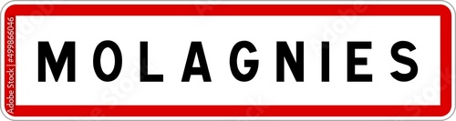 Free Download Panneau entrée ville agglomération Molagnies / Town entrance sign Molagnies - GFXLoad