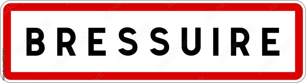 Panneau entrée ville agglomération Bressuire / Town entrance sign Bressuire