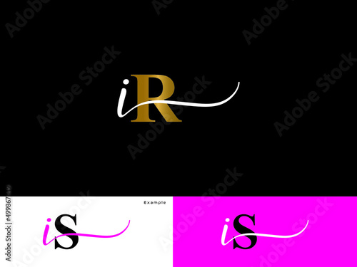 Letter IR i&r Logo Design, initial Signature Ir Logo Letter Vector Image Design For Apparel or Clothing Business