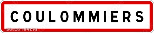 Panneau entrée ville agglomération Coulommiers / Town entrance sign Coulommiers