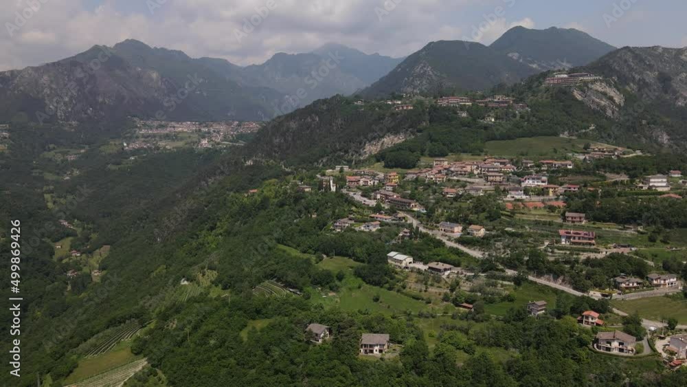 West Cost Garda Lake view with Mediterran small village West Cost Garda Lake view with Mediterran small village