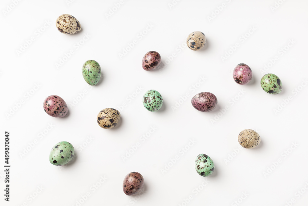 Multicolored quail eggs pattern Easter Multicolored quail eggs pattern Easter