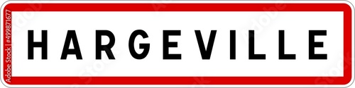 Panneau entrée ville agglomération Hargeville / Town entrance sign Hargeville