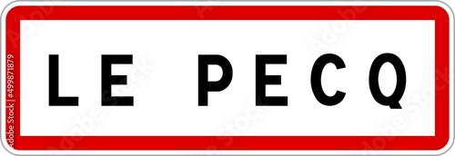 Panneau entrée ville agglomération Le Pecq / Town entrance sign Le Pecq