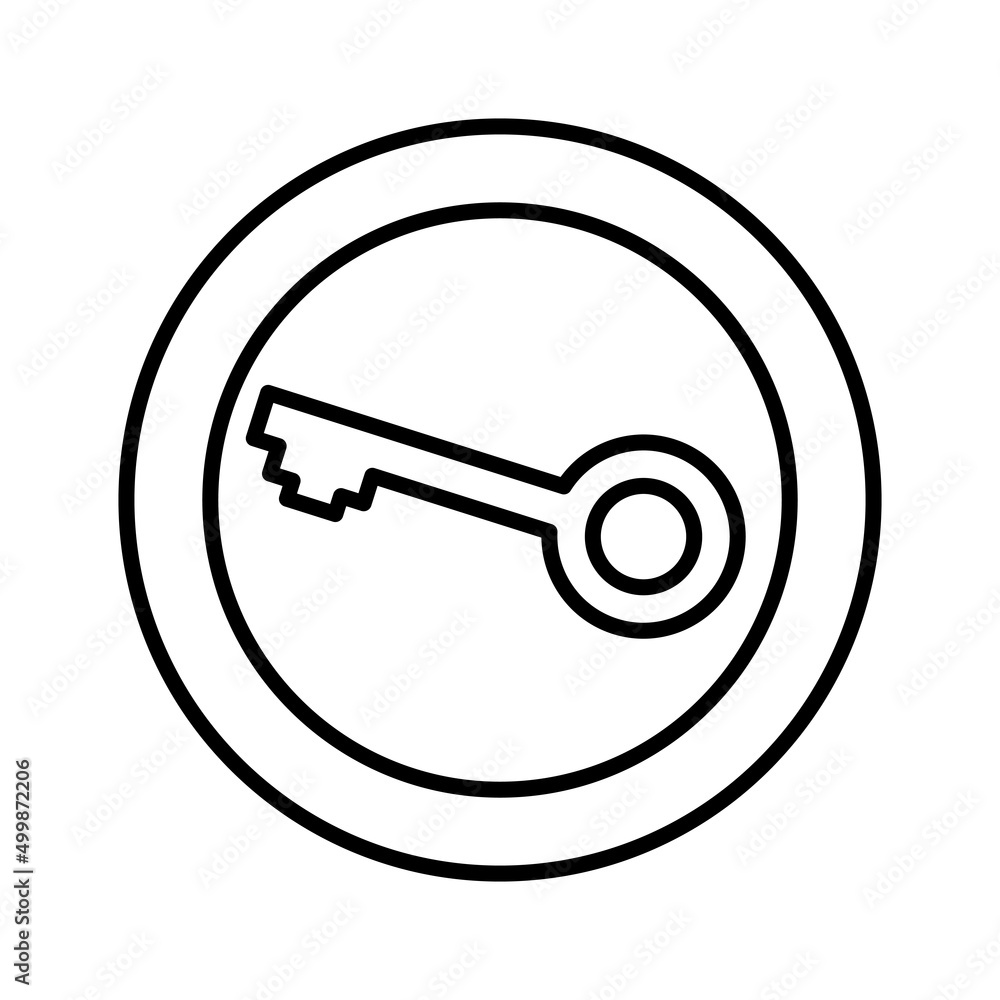 Icon Key Casino Slot Machine line, editable stroke. Gambling symbol, object. Vector illustration Icon Key Casino Slot Machine line, editable stroke. Gambling symbol, object. Vector illustration