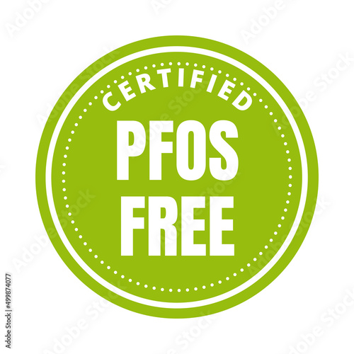 Certified PFOS free symbol icon photo