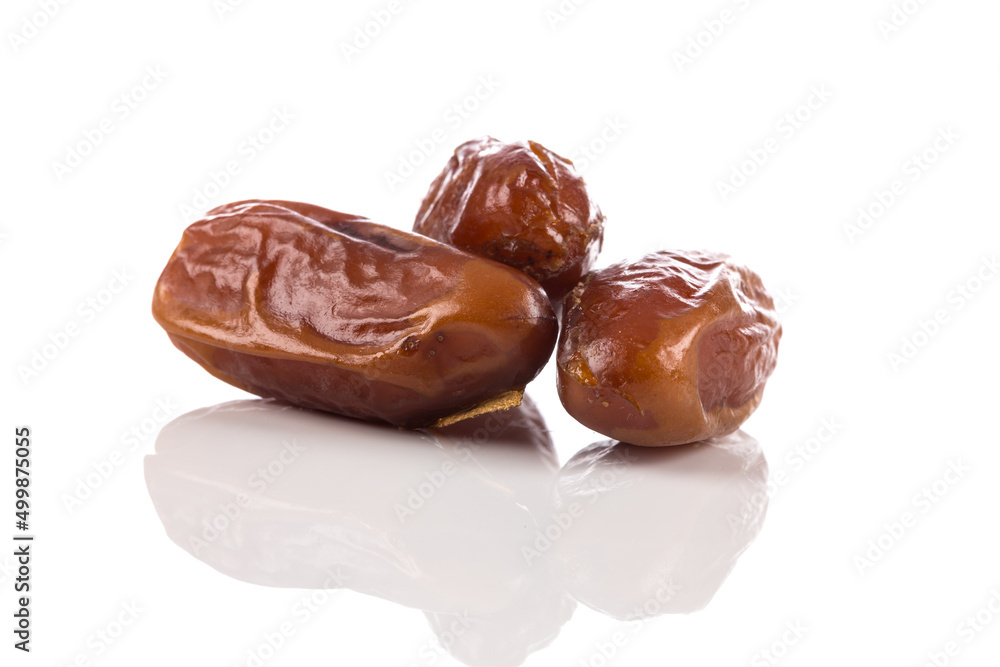 Date fruit close up isolated on white background Date fruit close up isolated on white background