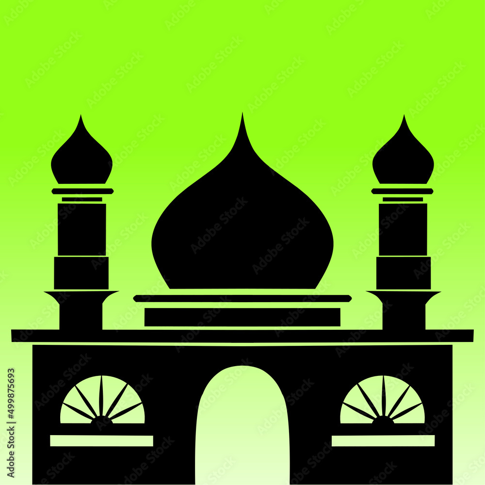 Vector illustration of mosque, ramadan, kareem, islam