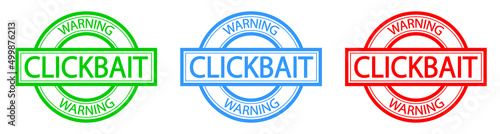Warning clickbait stamp