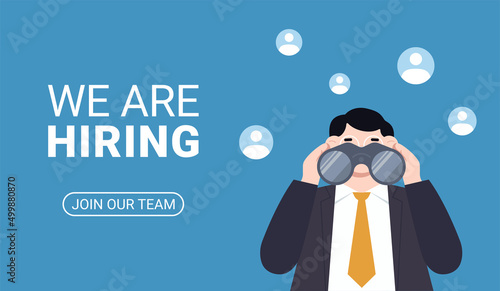 We are hiring banner for recruitment agency , vacancy advertisement