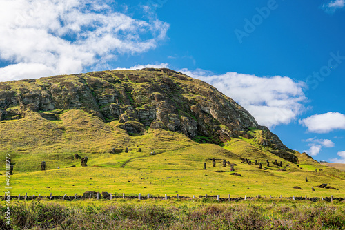 Canvas-taulu Moai set in the hillside at Rano Raraku