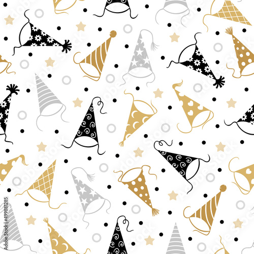 Birthday caps pattern seamless
