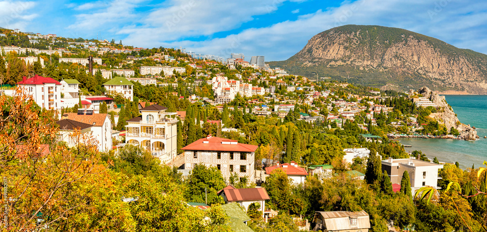 Panorama of the resort town of Gurzuf