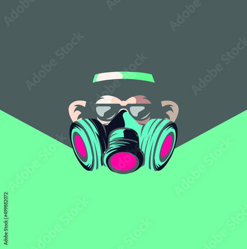 Cool monkey logo design vector. simple design. vector art.