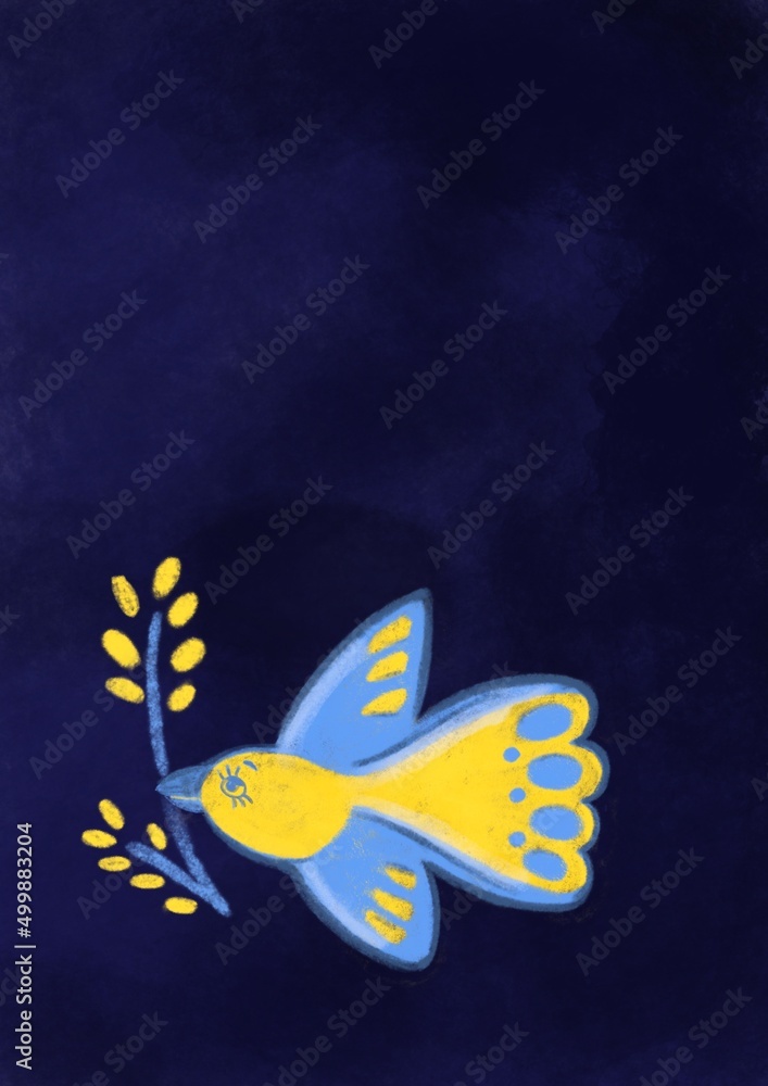 War in Ukraine with Russia. Bird and peace symbol. Posters depicting ...