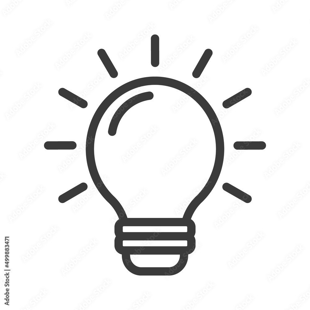 Lamp flat vector icon. Idea flat icon - stock vector Lamp flat vector icon. Idea flat icon - stock vector