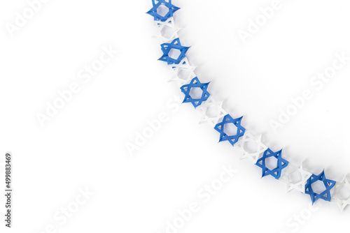 Garland with Israeli symbols. Patriotic holiday Independence day Israel