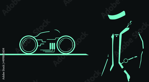 Simple vector design. black background. vector art.