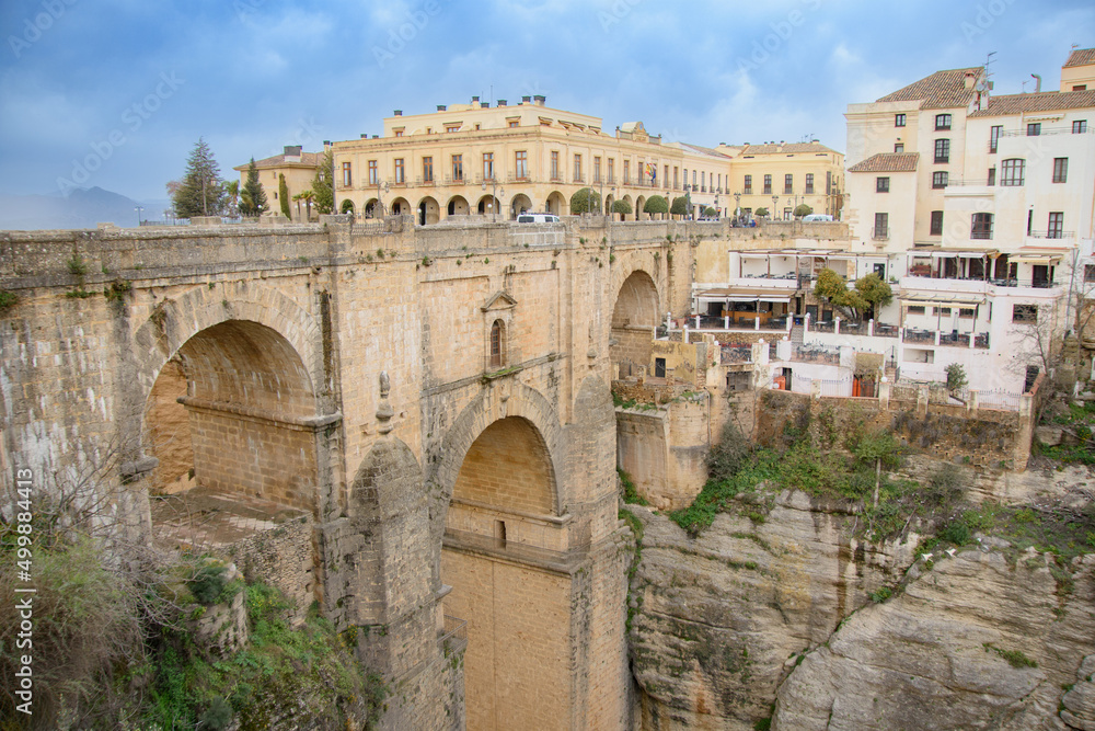 The famous New Bridge in the Old Town of Ronda in Andalusia, Spain