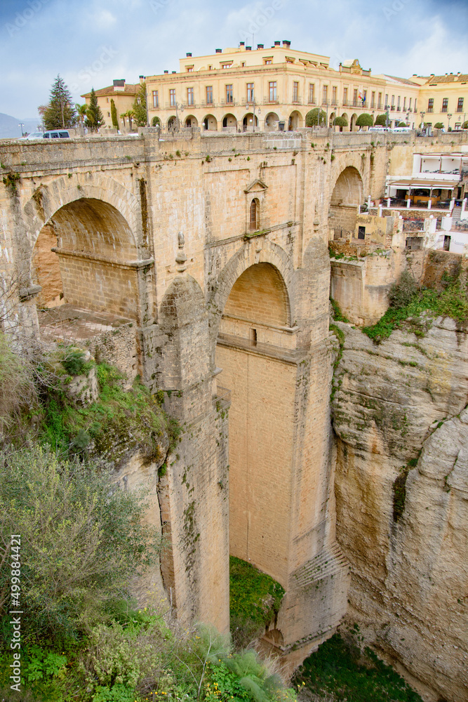 The famous New Bridge in the Old Town of Ronda in Andalusia, Spain