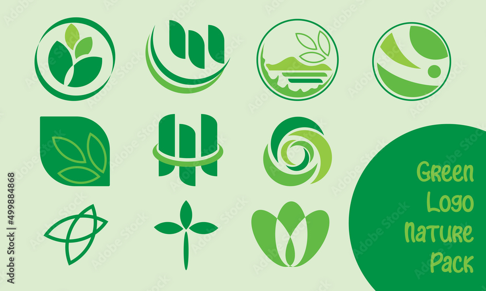 green logo nature pack green logo nature pack