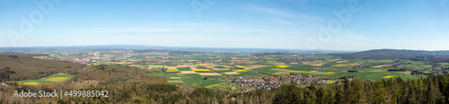 panoramic view from observation tower in Butzbach, Germany,Wetterau