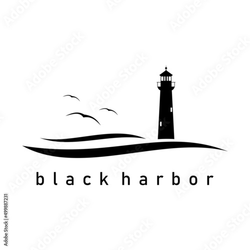 black harbor design logo icon vector