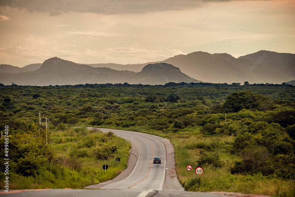 Obraz premium road to the mountains