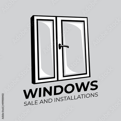 Vector logo for the sale and glazing of windows