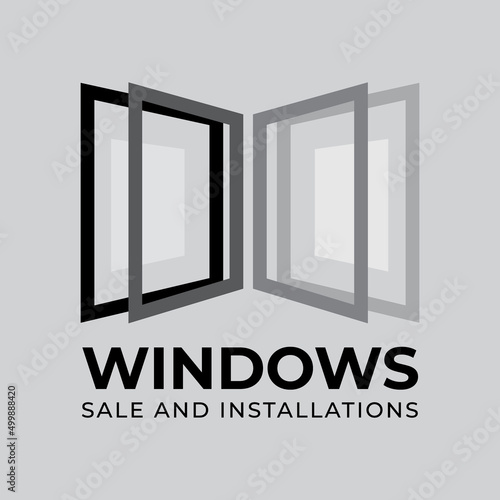 Vector logo for the sale and glazing of windows