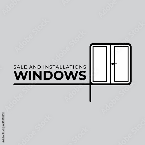 Vector logo for the sale and glazing of windows