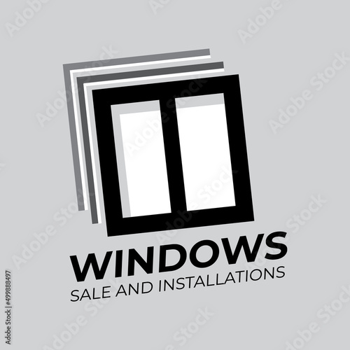 Vector logo for the sale and glazing of windows