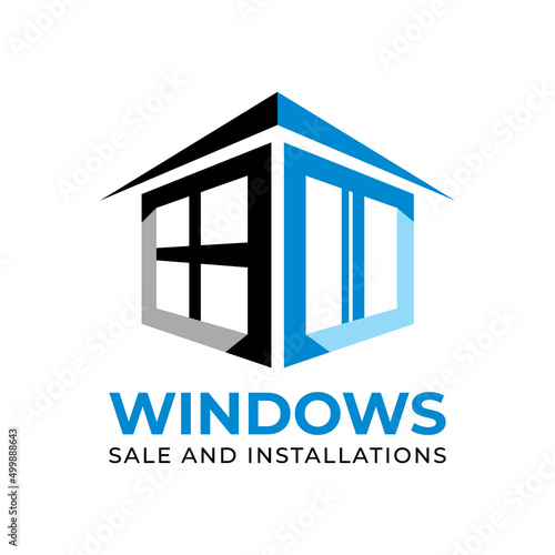 Vector logo for the sale and glazing of windows