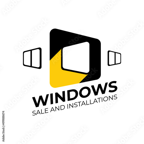 Vector logo for the sale and glazing of windows