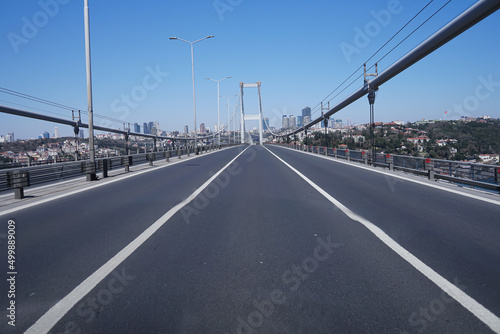 Bosphorus Bridge Istanbul  No Traffic                                       