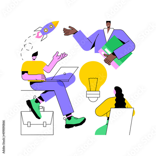 Workplace culture abstract concept vector illustration. Shared values, belief systems, attitude at work, company team, corporate culture, high performance, employee health abstract metaphor.