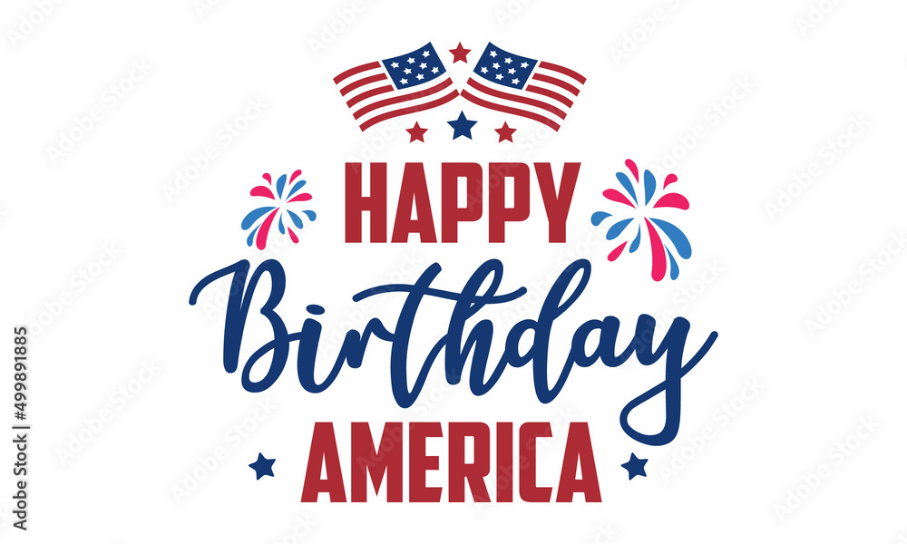 Happy Birthday America SVG 