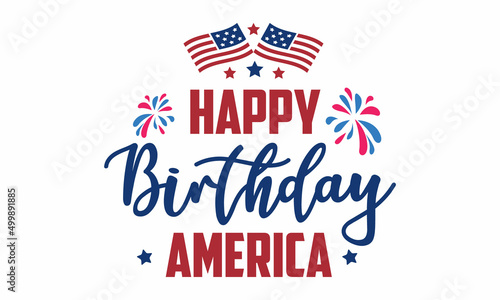 Happy Birthday America SVG 