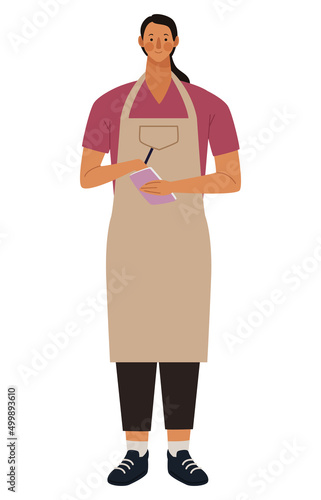 waitress with order