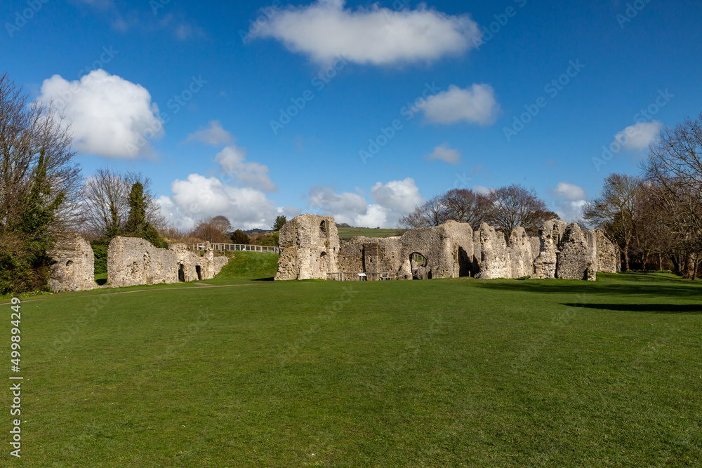 A view of Lewes Priory in the Spring Sunshine